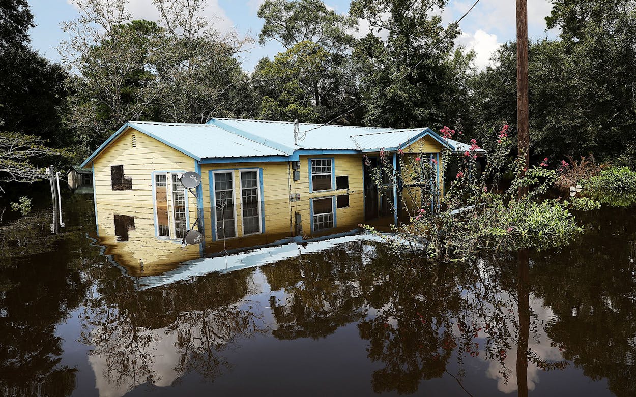 Flooded home Hurricane Harvey