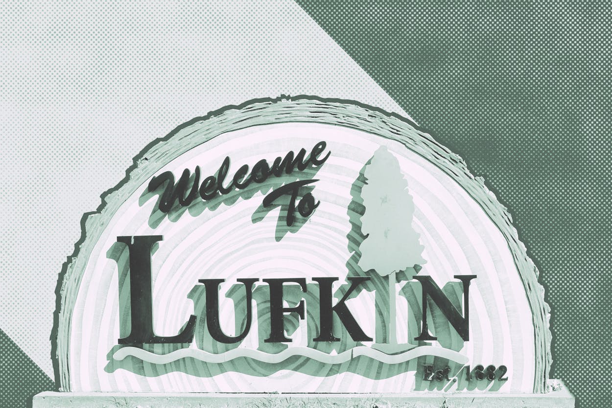 Welcome to Lufkin sign