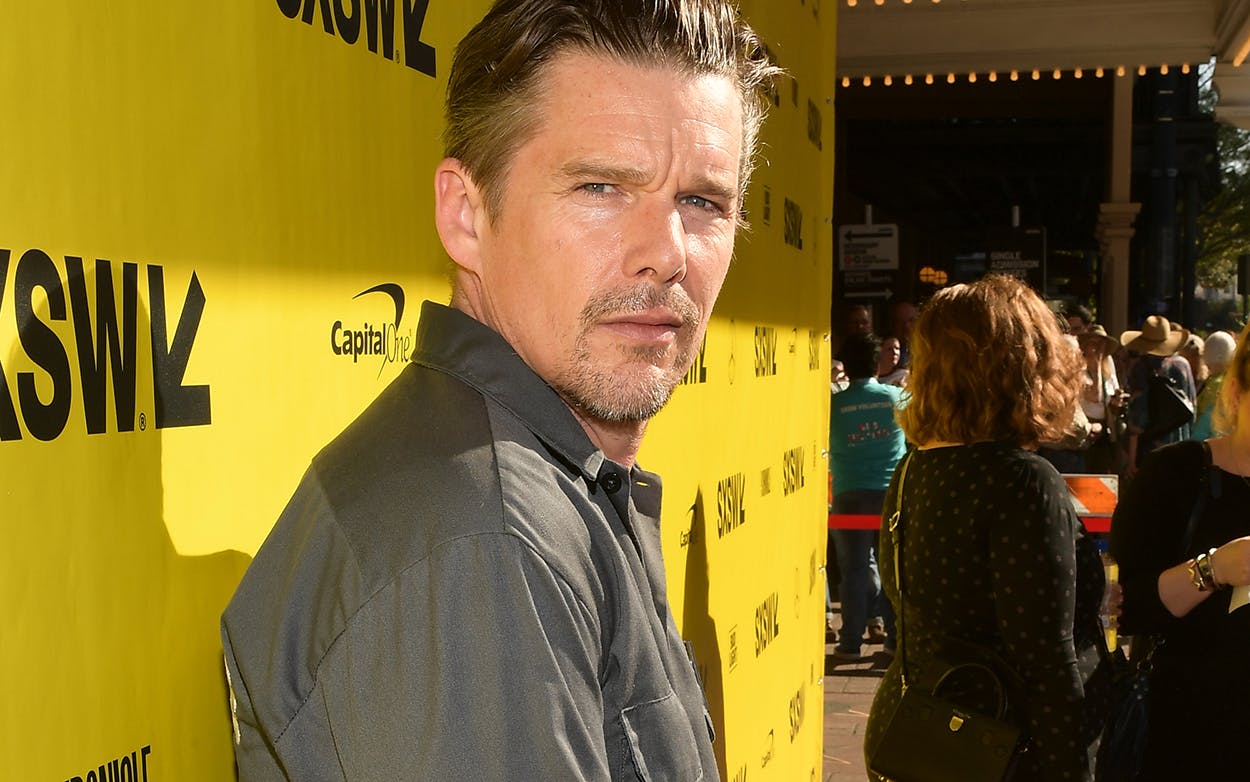 Ethan Hawke attends the “Blaze” premiere during the 2018 SXSW Festival at Paramount Theatre on March 16, 2018 in Austin.