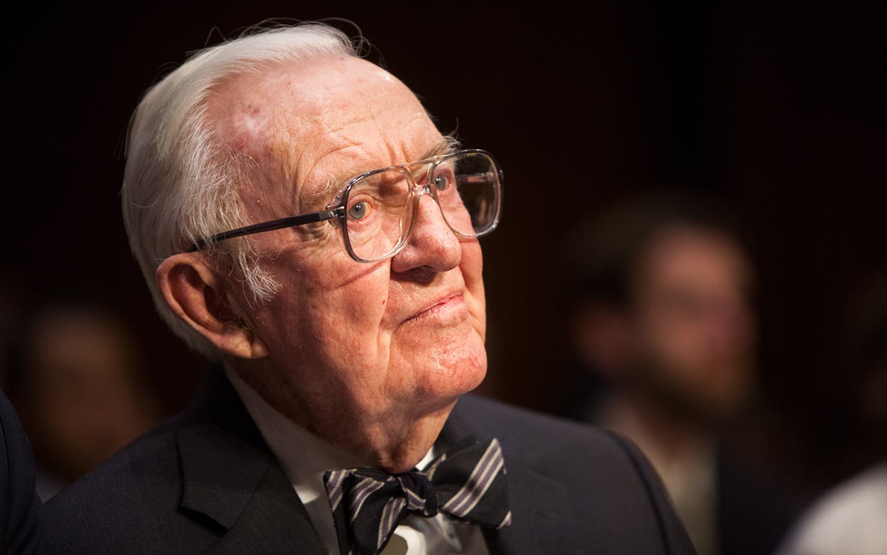 Former Supreme Court Justice John Paul Stevens on Capitol Hill, April 30, 2014 in Washington, DC. Stevens recently wrote an op-ed for the New York Times in favor of repealing the Second Amendment.