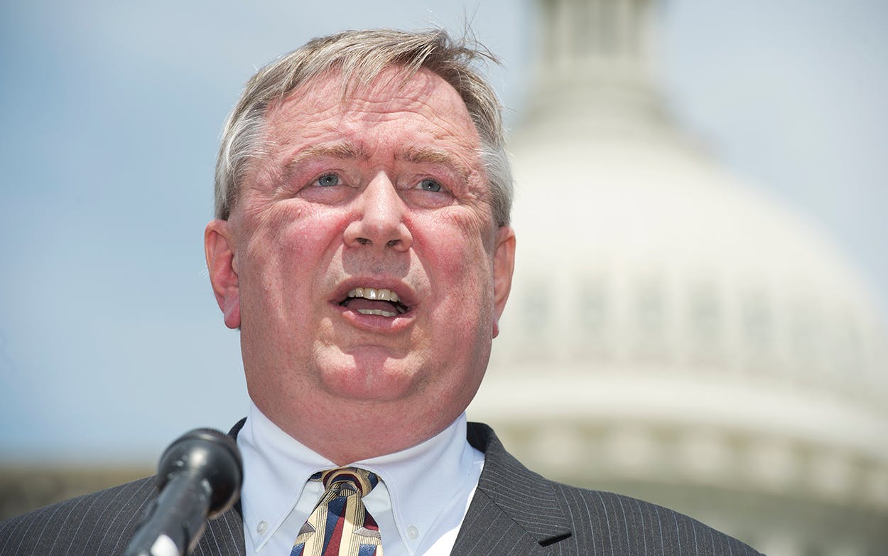 Rep. Steve Stockman, R-Texas, speaks during a news conference in Washington, D.C. in 2014.