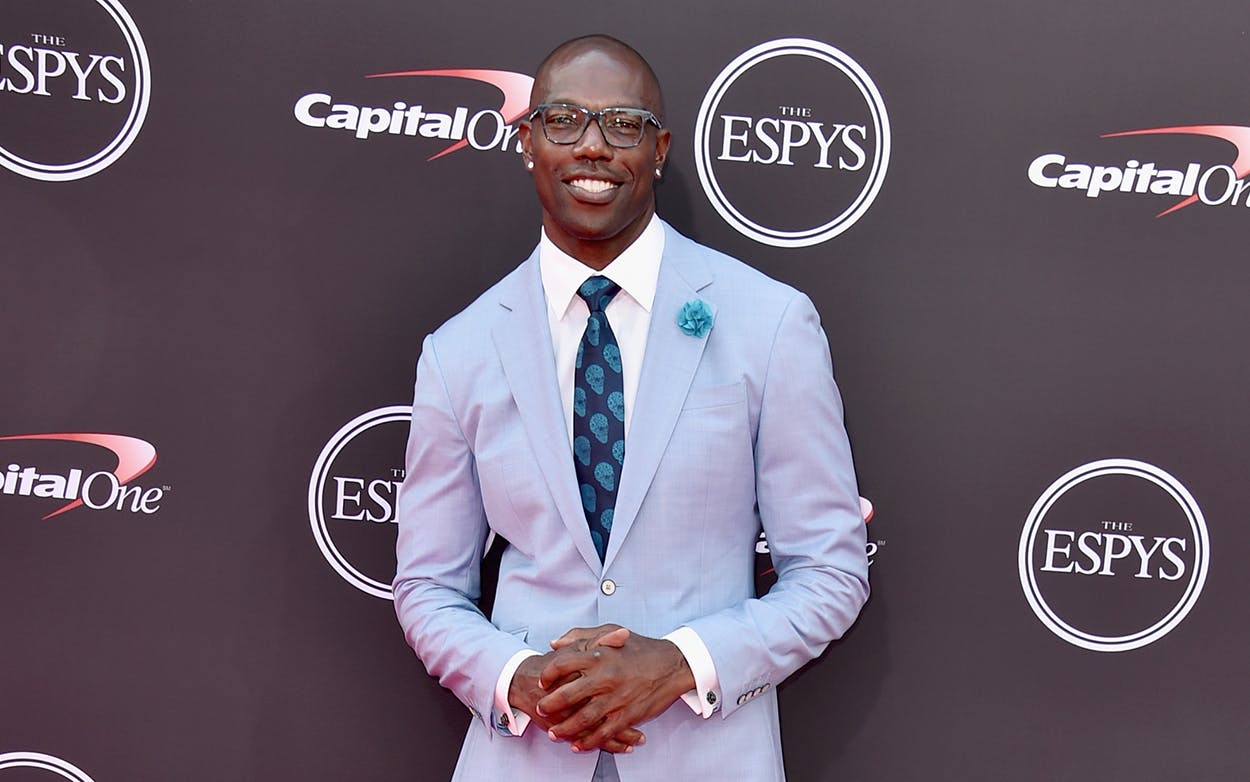 Retired football player Terrell Owens attends The 2018 ESPYS at Microsoft Theater on July 18, 2018 in Los Angeles, California.