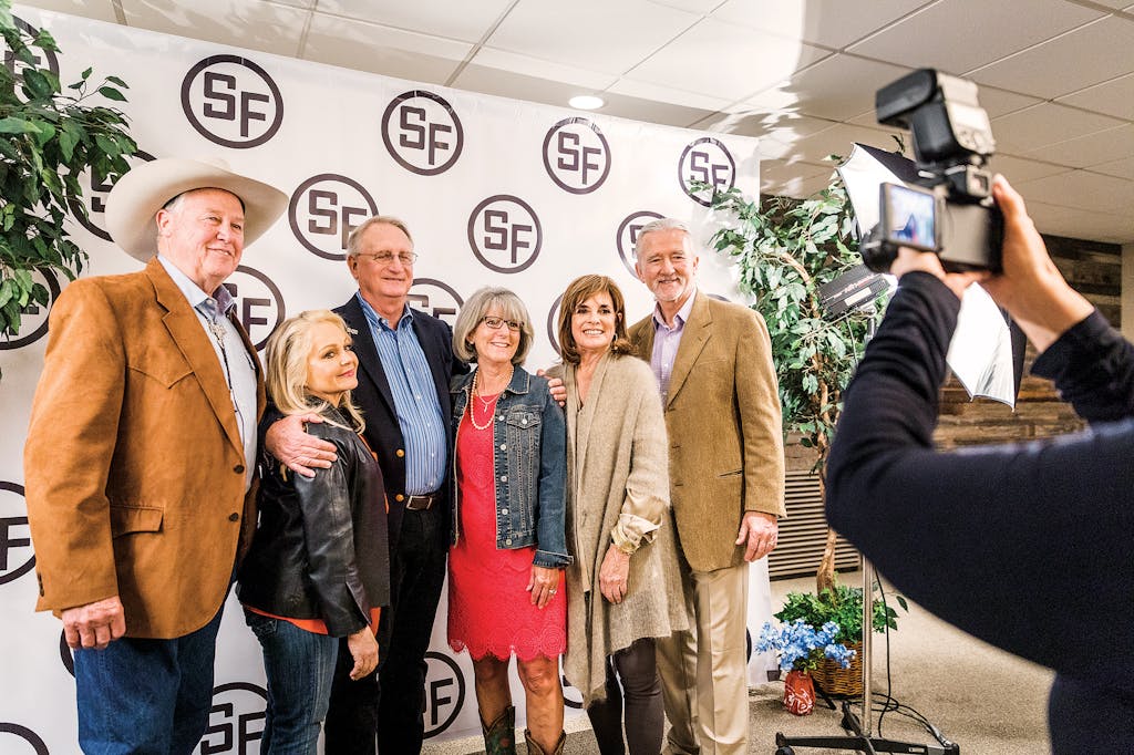 Dallas tv show cast members at the show's fortieth anniversary. 