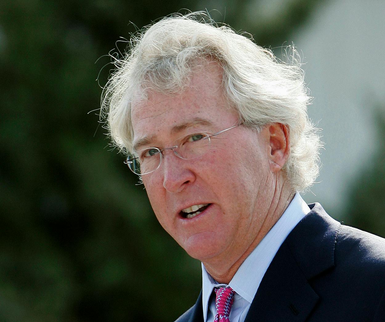 In a Sept. 8, 2009, file photo, Chesapeake Energy Corp. CEO Aubrey McClendon speaks during the opening of a compressed natural gas filling station in Oklahoma City.