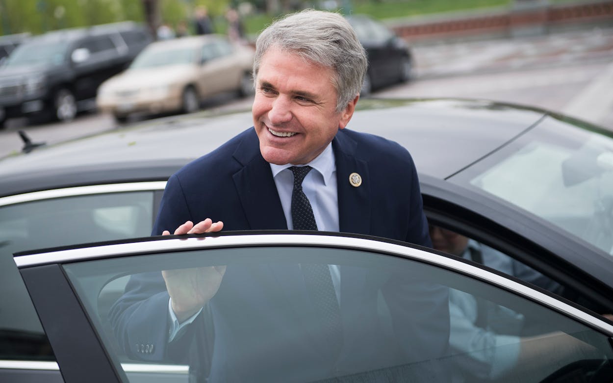 Rep. Michael McCaul, R-Texas, leaves the Capitol after the last votes of the week on April 27, 2018.