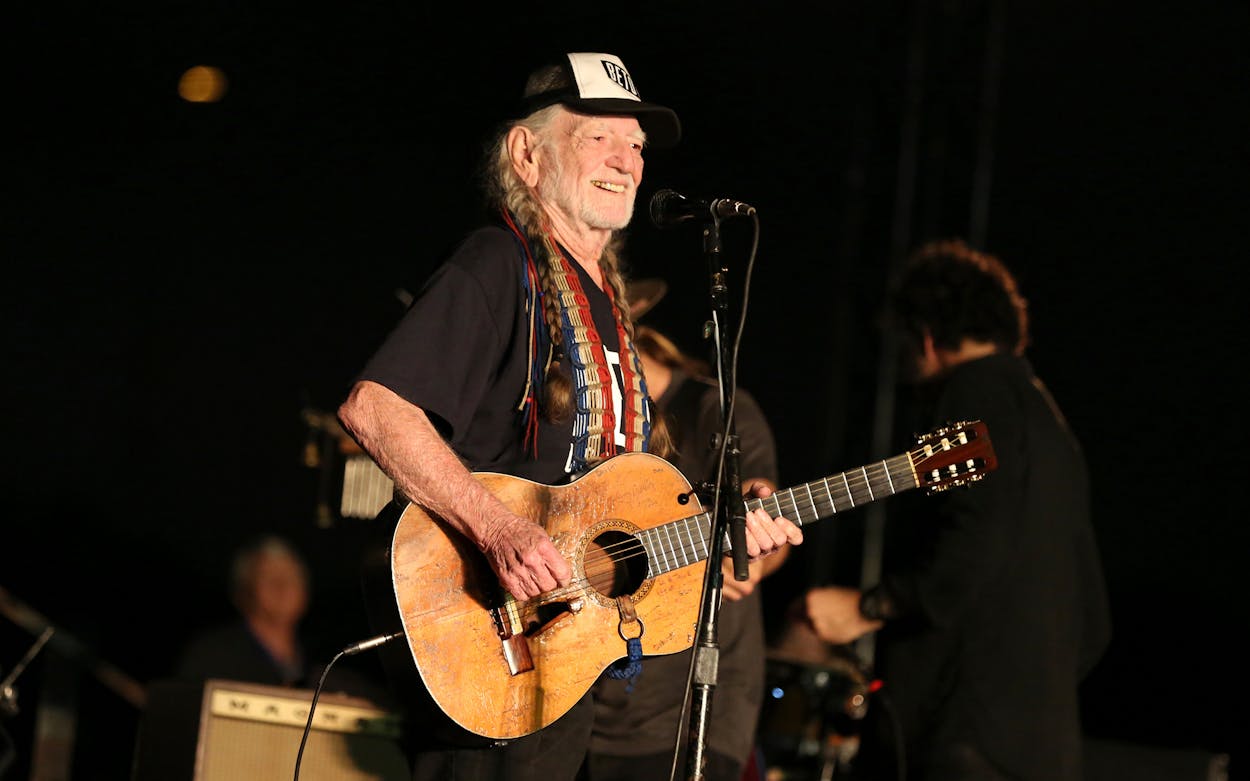 Artist Willie Nelson performs during the 