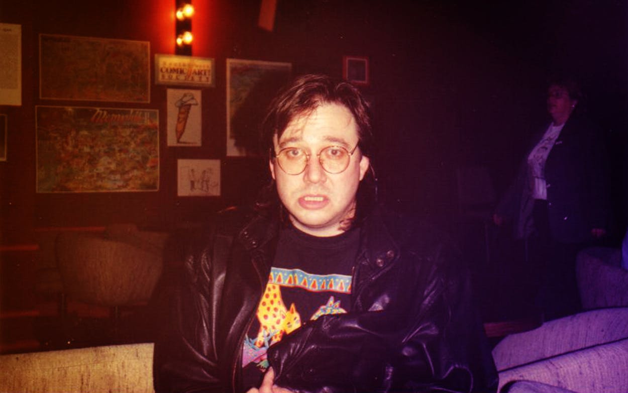 Comedian Bill Hicks at the Laff Stop in Austin.