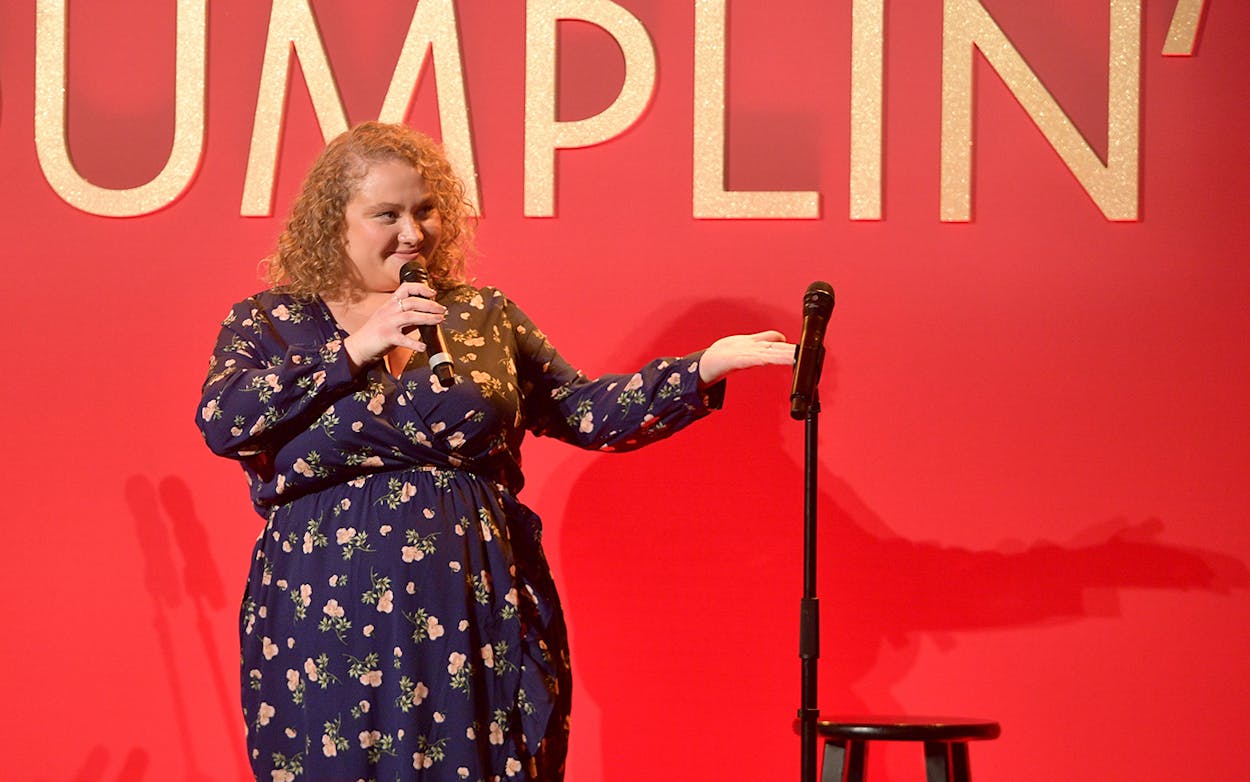 Danielle Macdonald speaks onstage at a luncheon for the Netflix Film Dumplin’ on October 22, 2018 in Los Angeles, California.