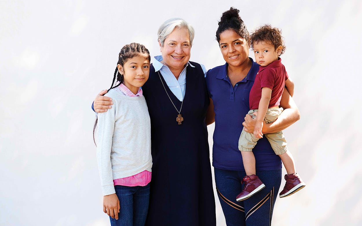 Sister Norma with Zuleyka, Lucrecia, and Camilo Lopez, Guatemala.