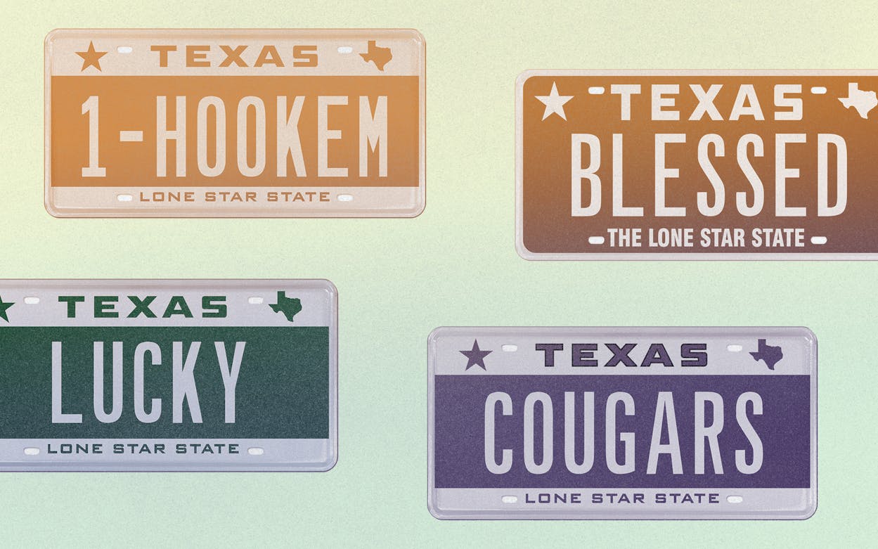 Texas vanity plates