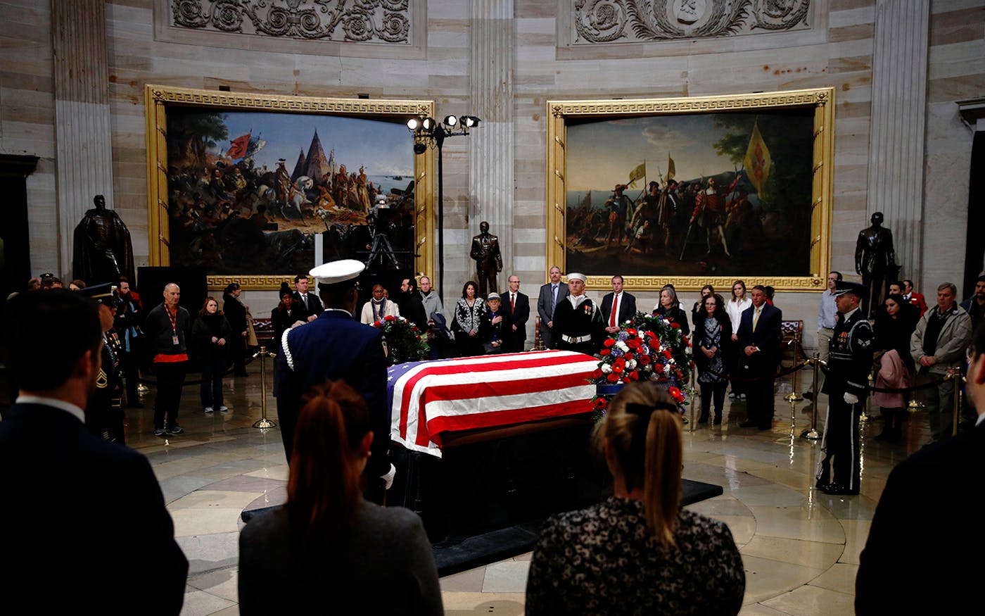 Full 21-gun salute for Pres. George H. W. Bush at the U.S. Capitol