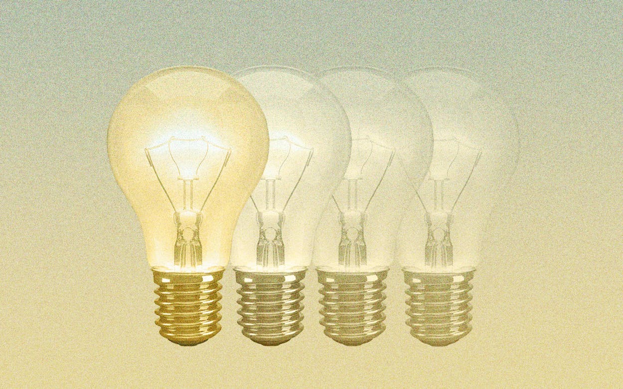 four light bulbs