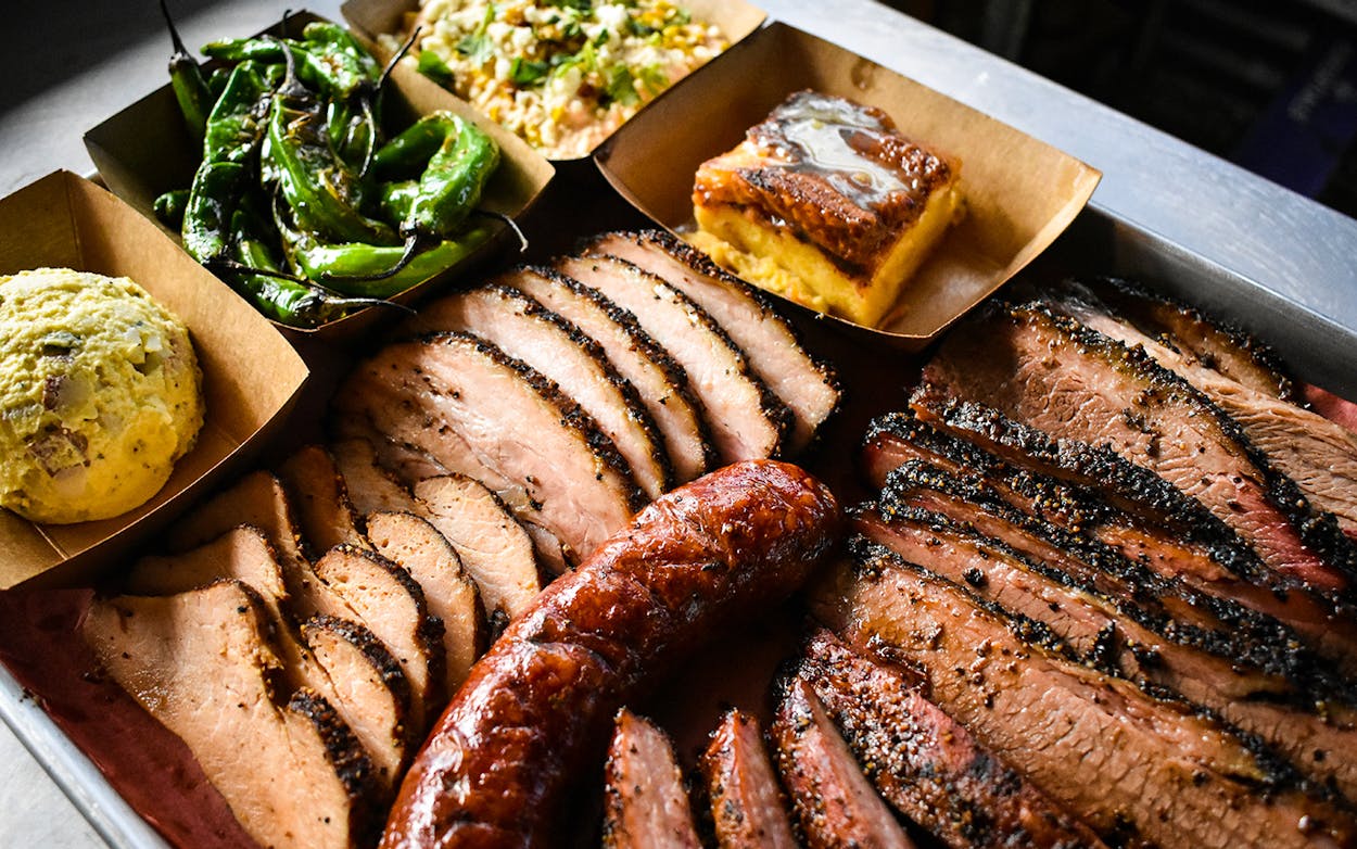 The full menu at Reveille Barbecue