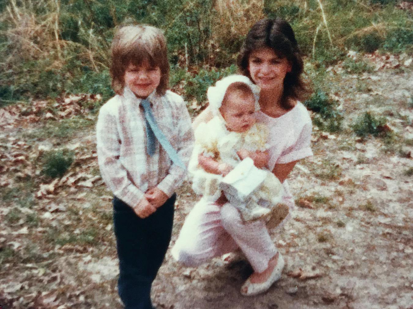A young Bobby Estell and his sister, Amanda Estell, and his mother, Pamela Hurt, in Arkansas.