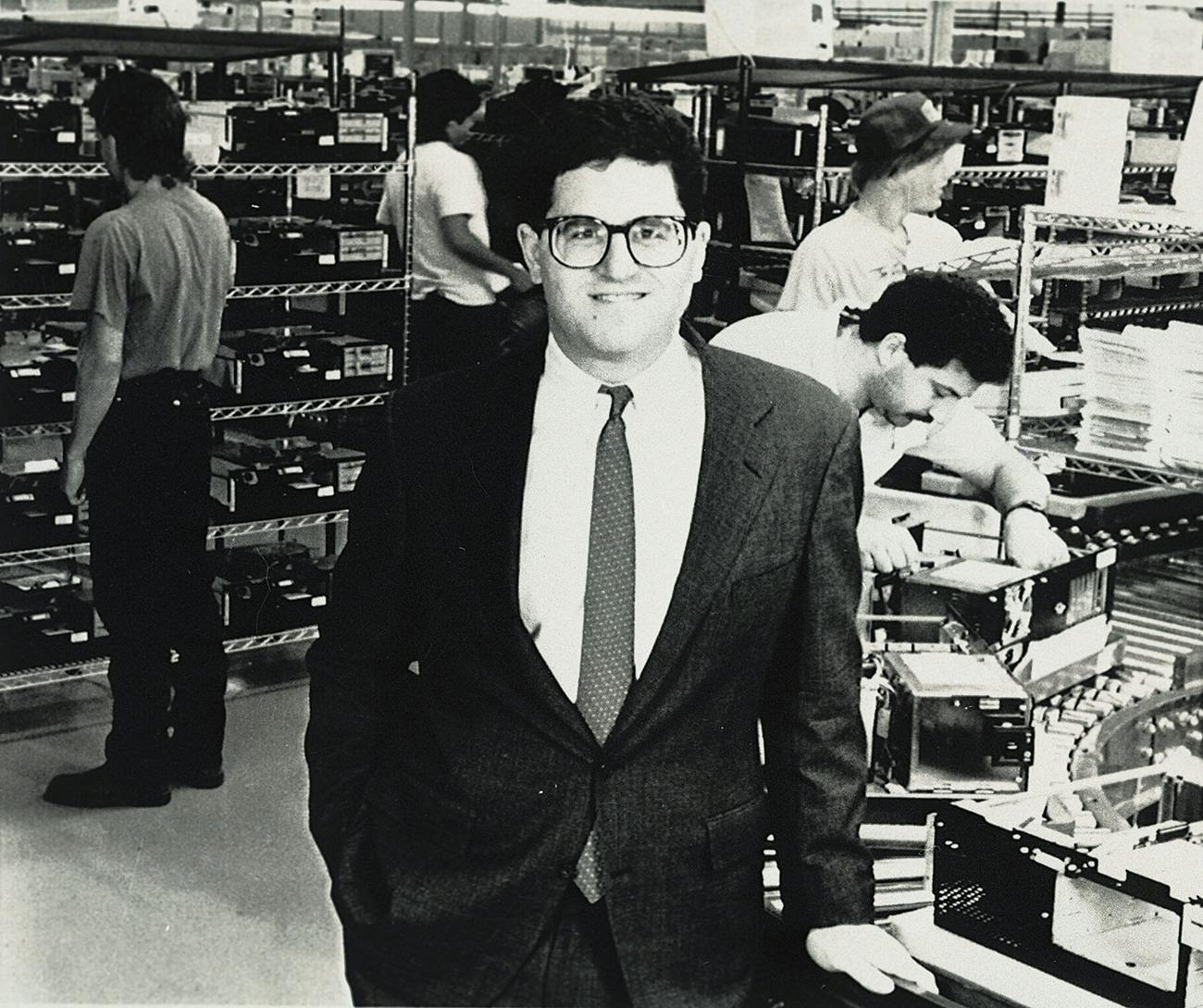 Dell, photographed at his company’s production facility in Austin on April 20, 1989.