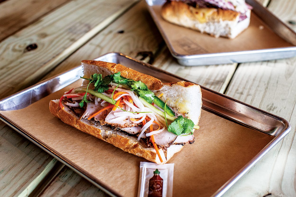 Smoked turkey banh mi at Blood Bros. BBQ, in Bellaire.