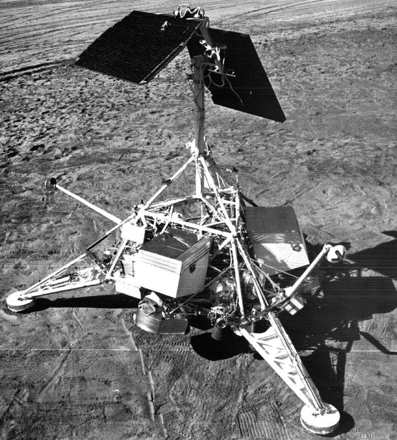 A model of the Surveyor 1 spacecraft.
