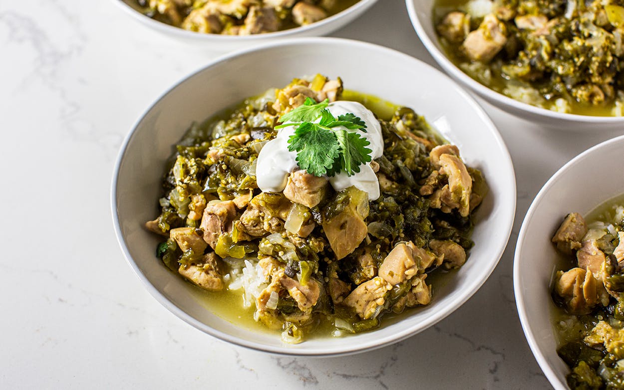 Green-Chili-with-Chicken instant pot