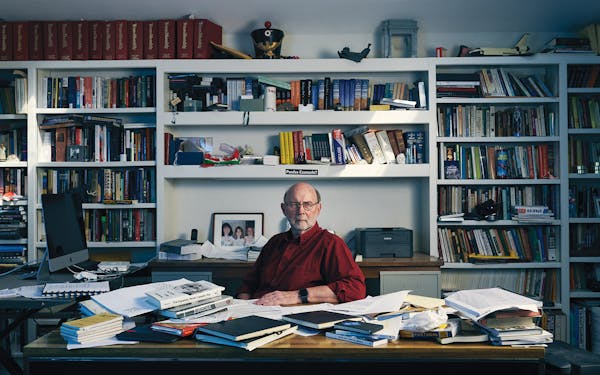 Stephen Harrigan in his home office