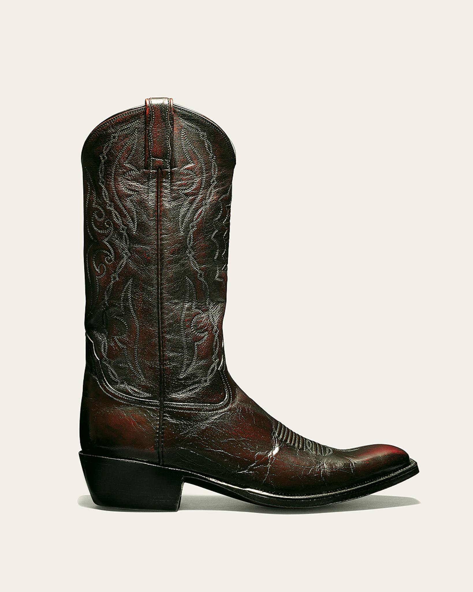 Mandujano Bootmaker dark brown classic cowboy boot.