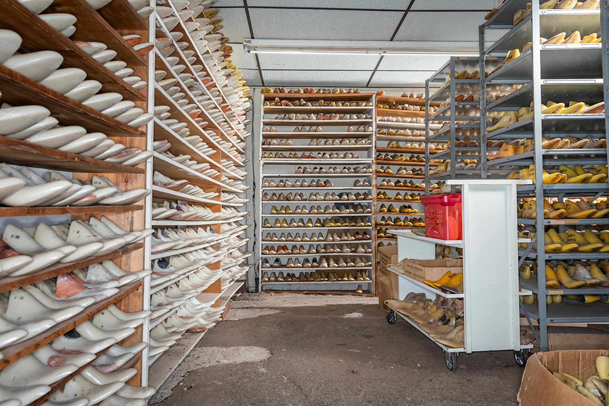 The last room, where the customized forms belonging to hundreds of individual Little’s customers are stored for future use.