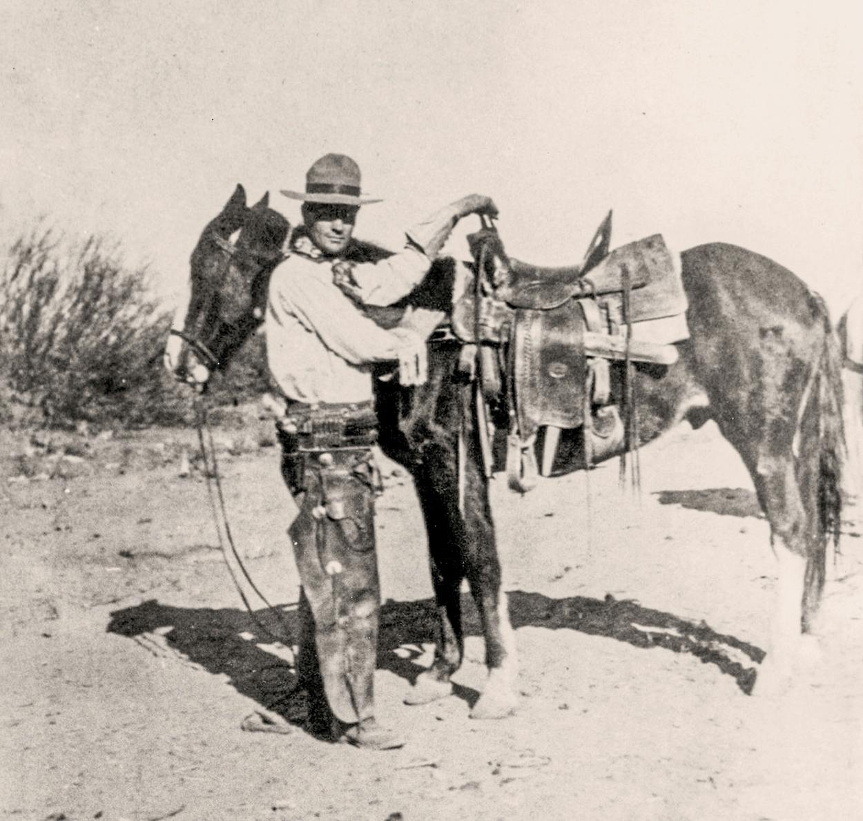 A Presidio County cowboy, circa 1900.