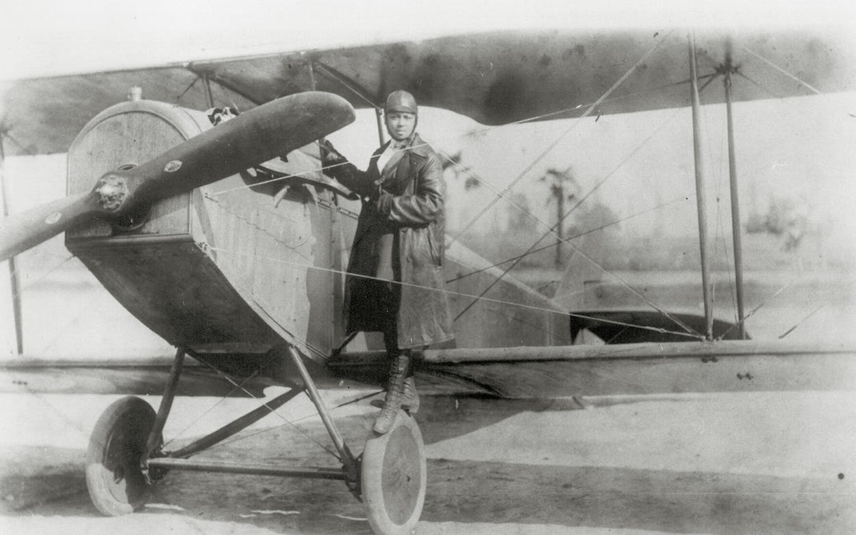 Bessie Coleman, first black and Native American woman pilot.
