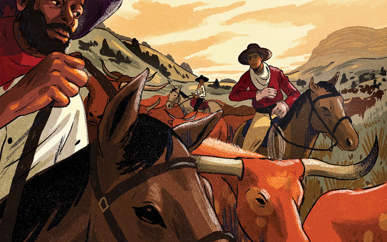 black cowboys illustration