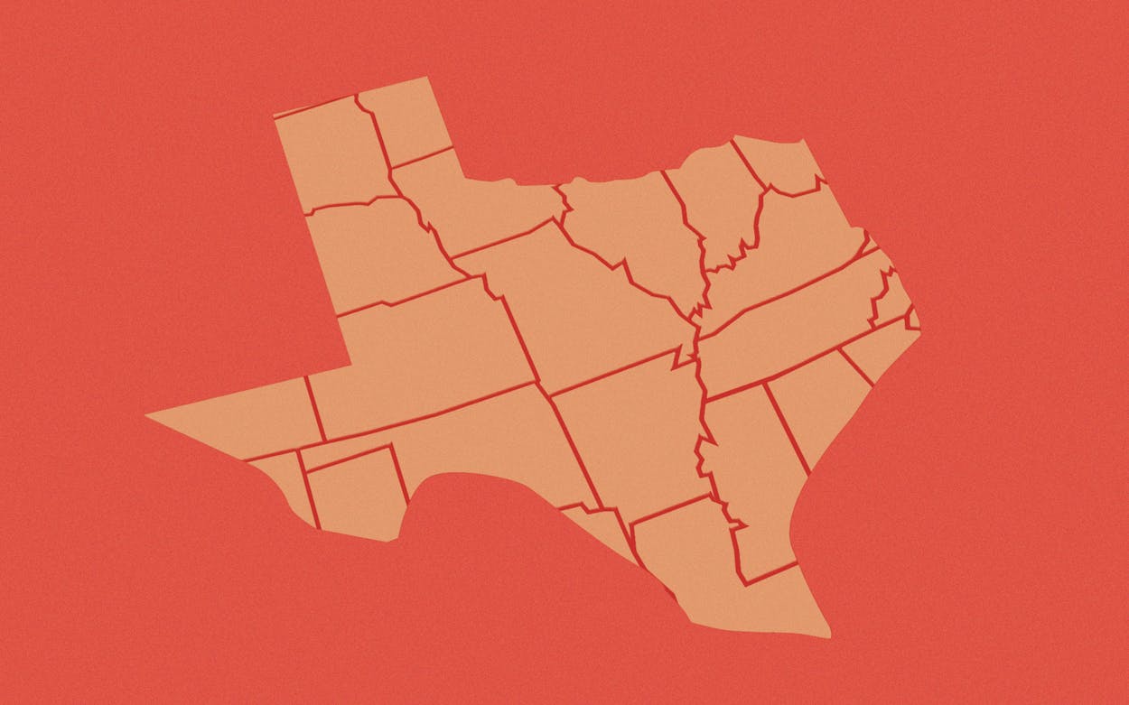 Electoral College Texas illustration.