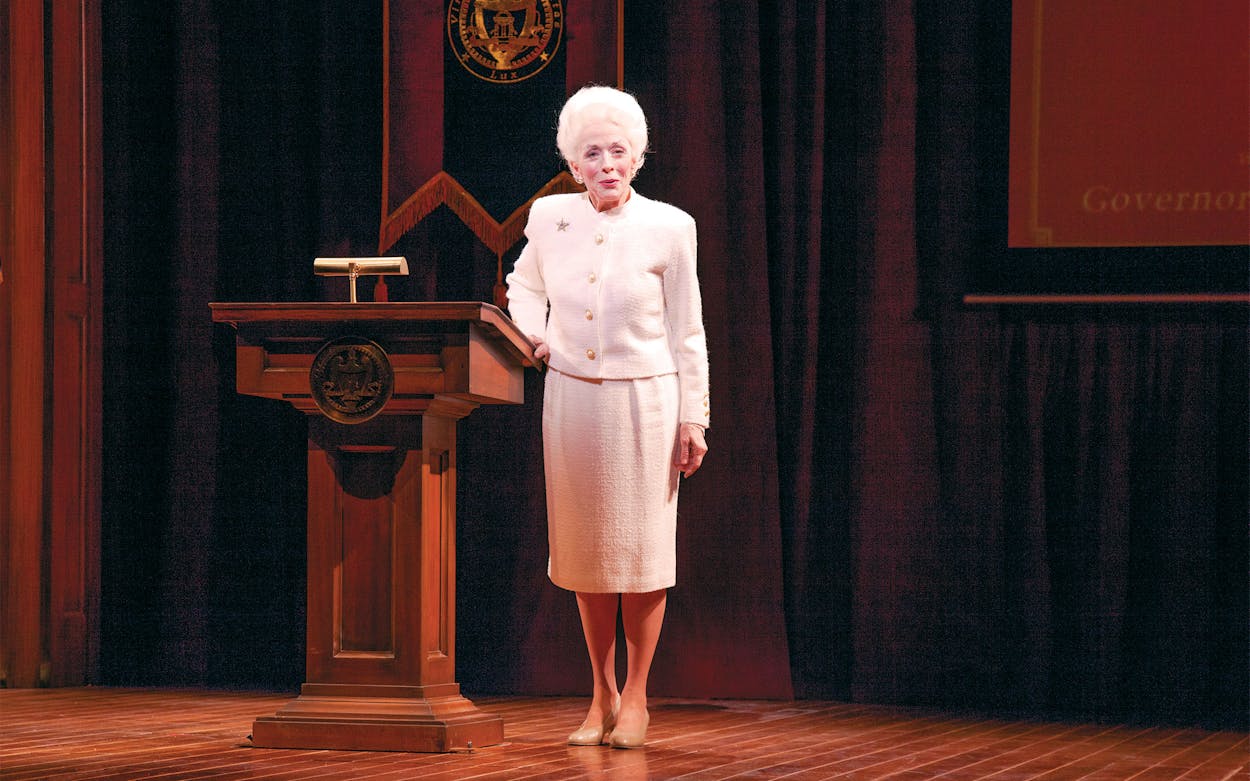 Emmy Award–winning actress Holland Taylor stars in Ann on Broadway at Lincoln Center's Vivian Beaumont Theater in New York City on February 15, 2013.