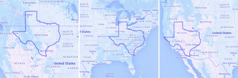 Texas Sized Set How Big Is Texas, Compared With Other Land Masses? – Texas Monthly