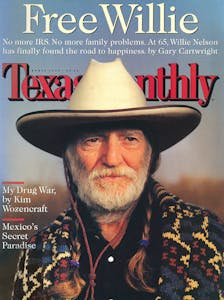 Willie Nelson on the cover of Texas Monthly. 