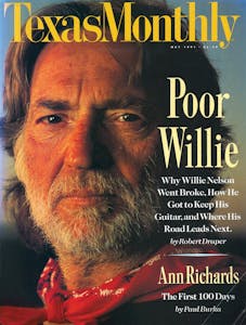 Willie Nelson on the cover of Texas Monthly. 