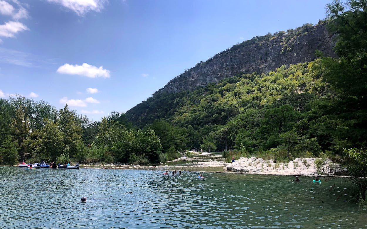 Garner State Park swimming hole in Texas.