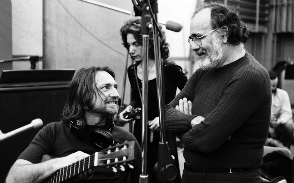 Willie and producer Jerry Wexler during the Shotgun Willie session in New York City, February 1973.