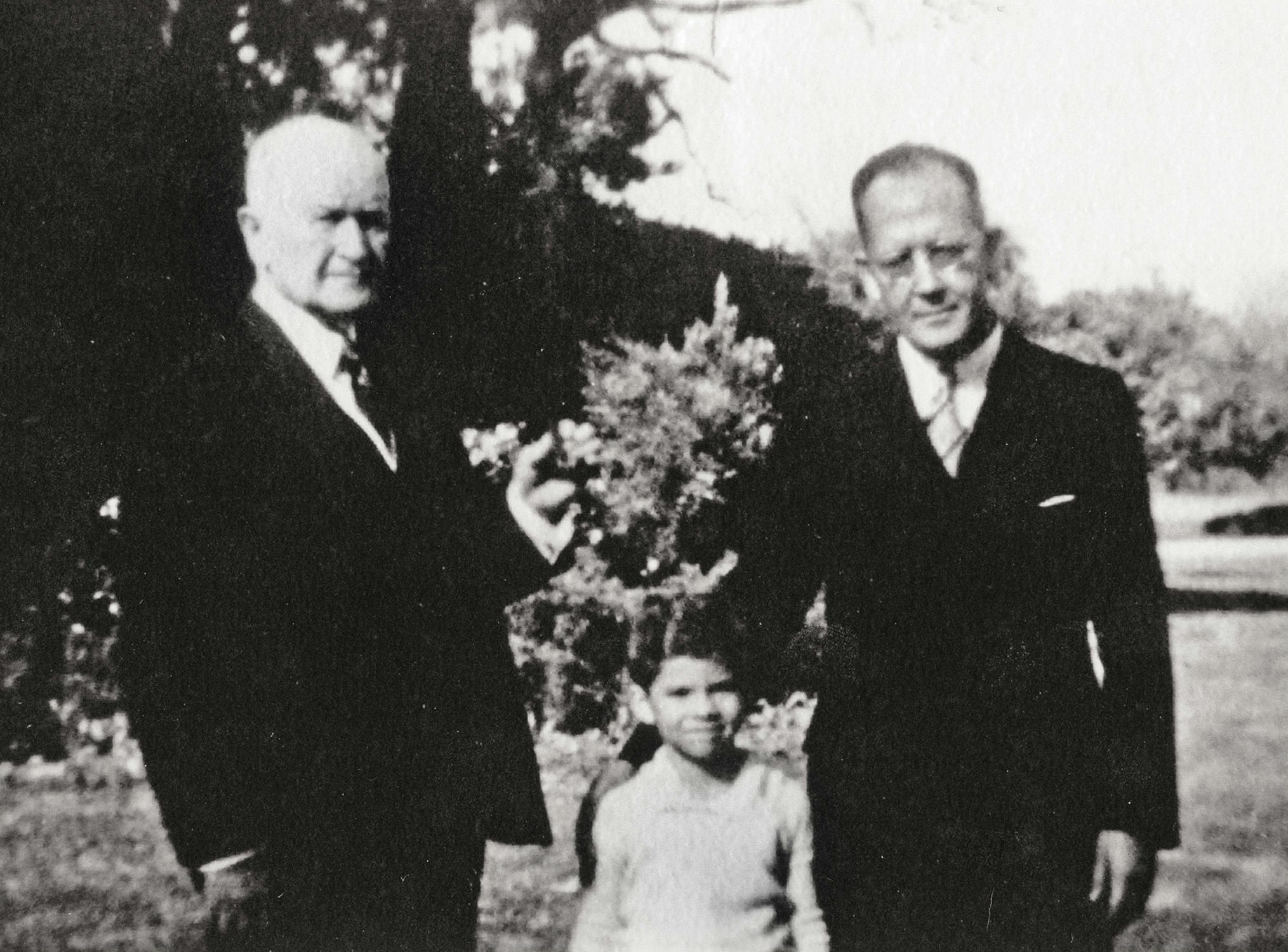 James Baker with his father and grandfather