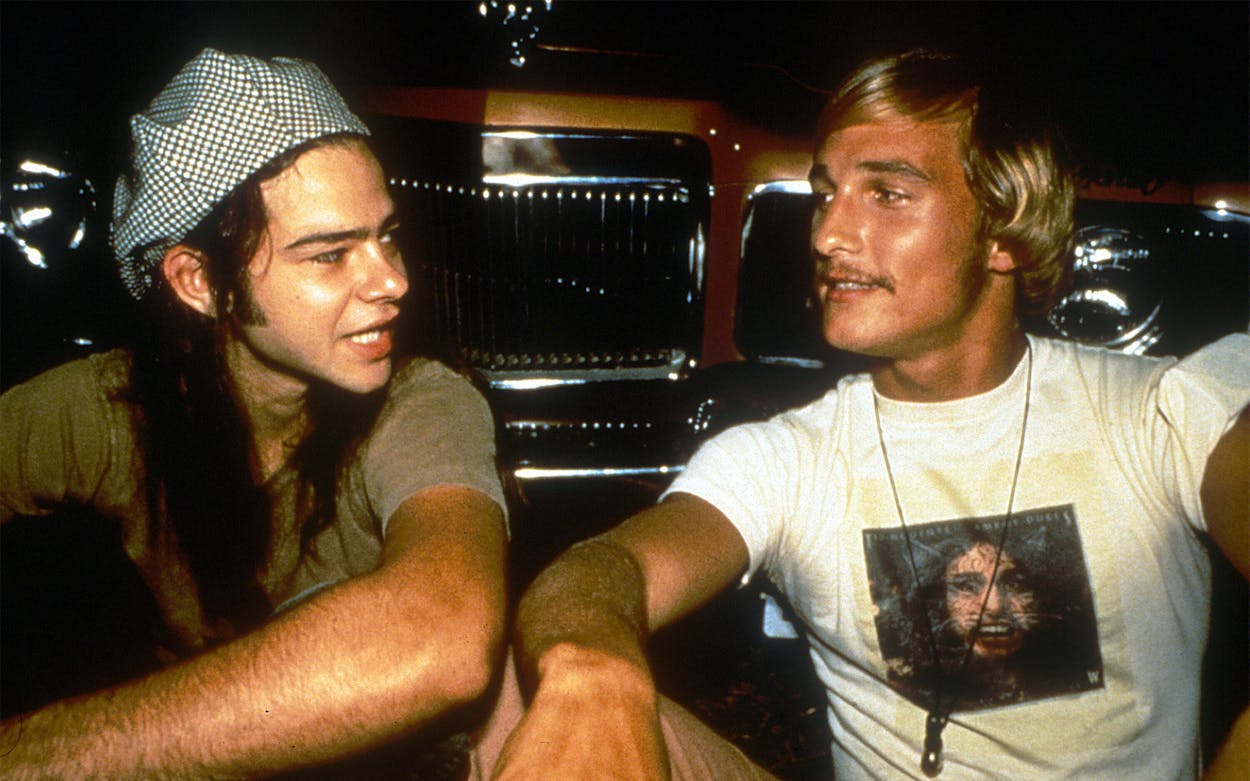 Matthew McConaughey on set of Dazed and Confused.