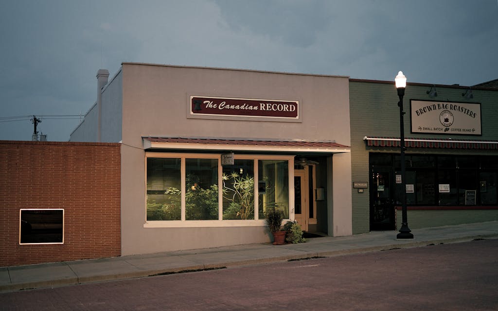 The offices of the Canadian Record.