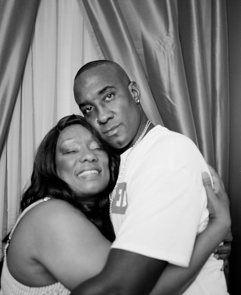 Lydell Grant with his mom Donna Poe at their home in Houston on September 1, 2020.