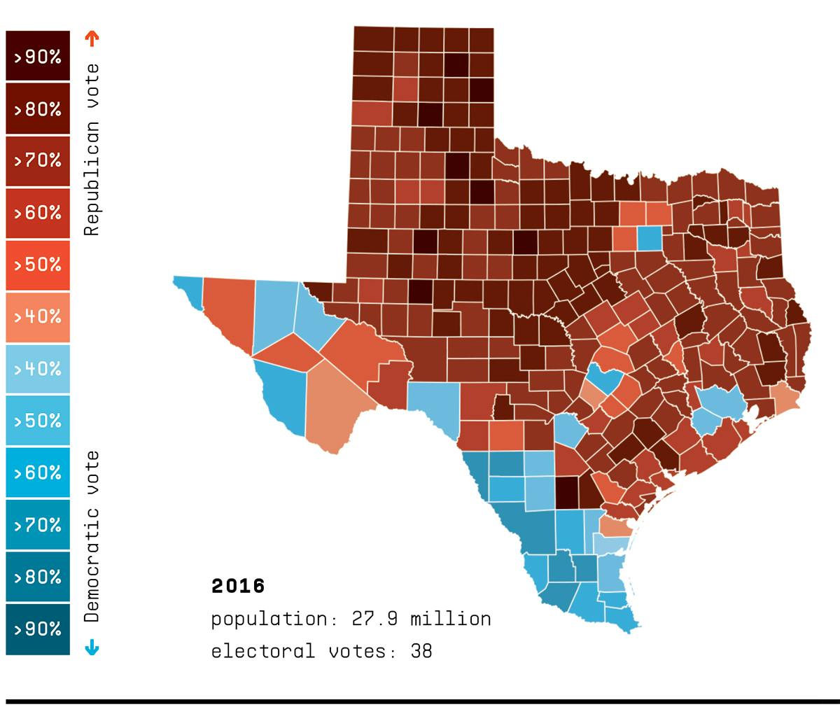 2016 voting in texas by county. 