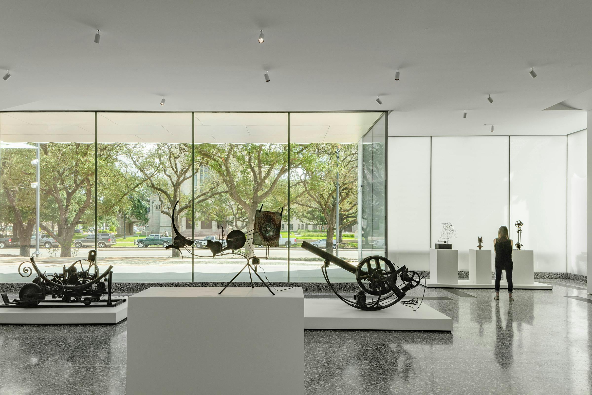 Museum of Fine Arts Nancy Rich Kinder Building with works m=by Jean Tinguely. 