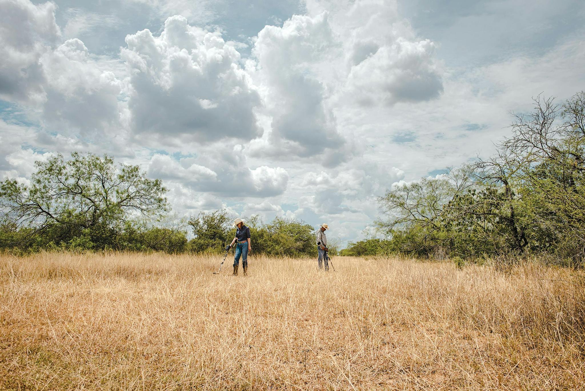 Writer Melissa Guerra and her husband search for relics on their ranch in Hidalgo County.