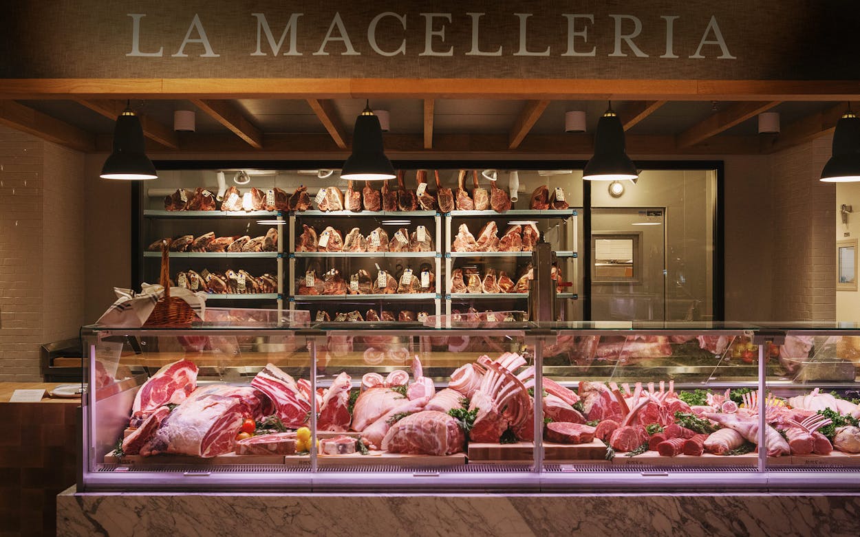 meat counter at Eataly in Dallas