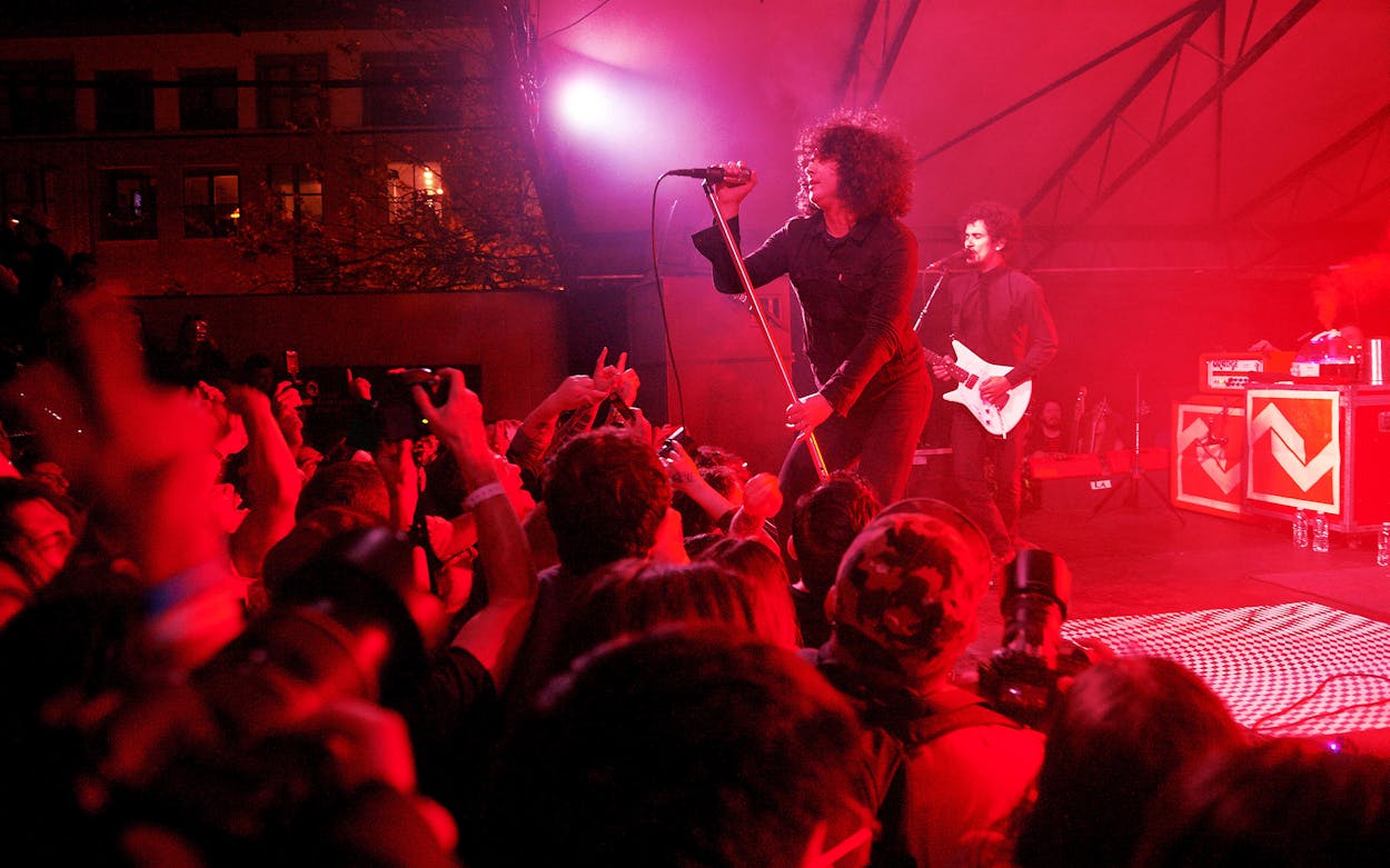 At The Drive In performs at Mohawk at SXSW 2017 on March 15, 2017 in Austin, Texas.