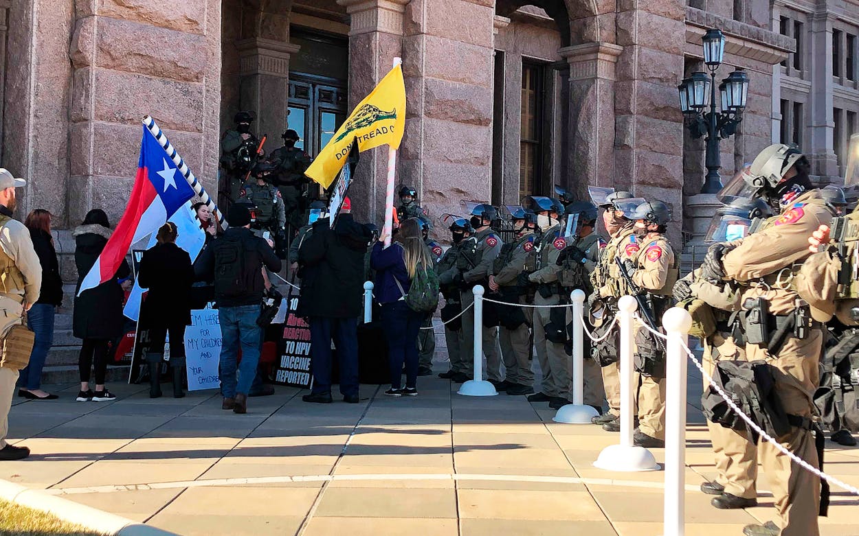 texas legislature covid protesters