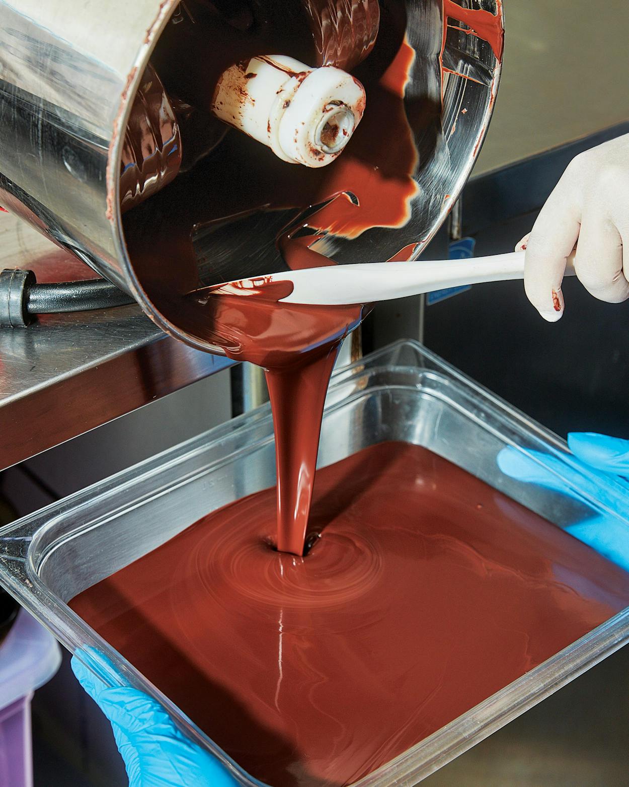 Melted chocolate at Tejas Chocolate & Barbecue, in Tomball, on December 22, 2020.