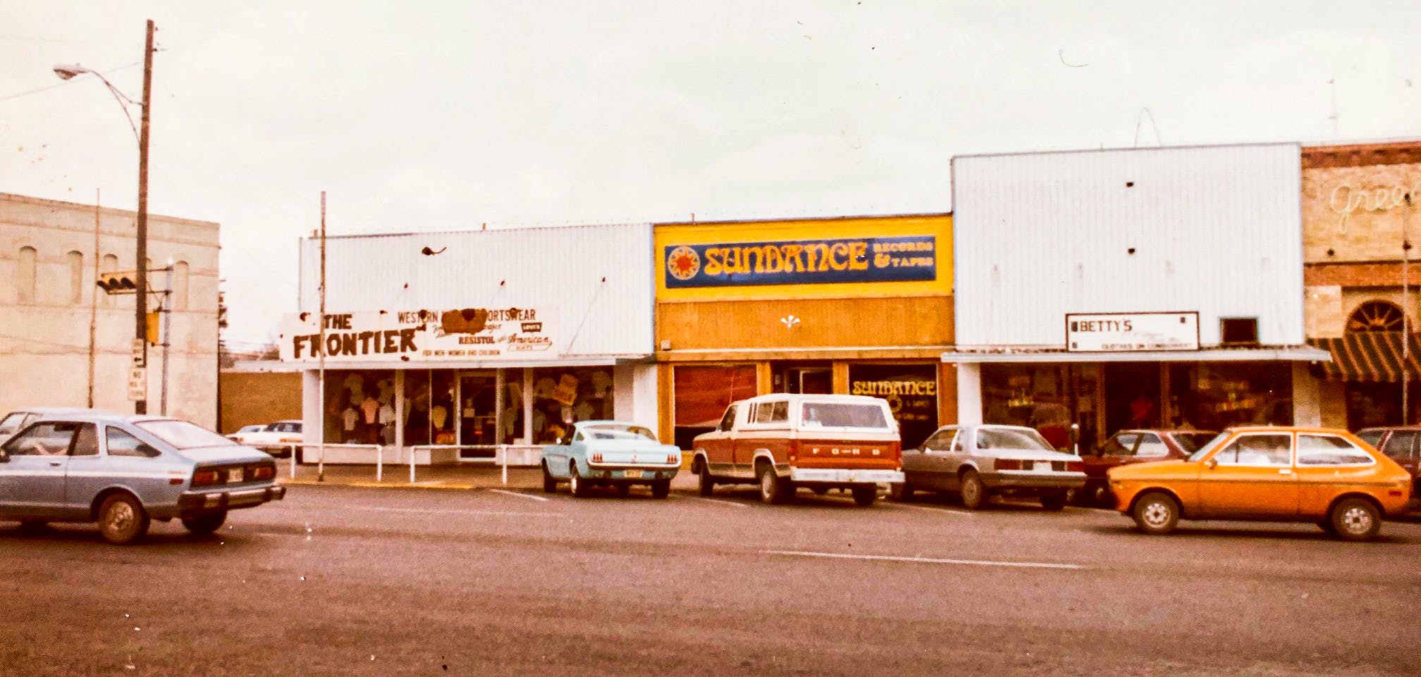 Street view of the second location at Sundance Records, which opened in 1985.