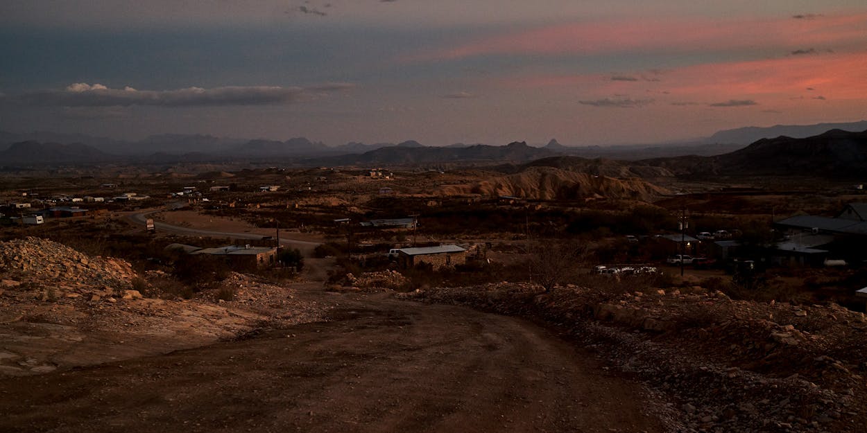 Terlingua, as seen from outside the Starlight Theatre, in January 2021.