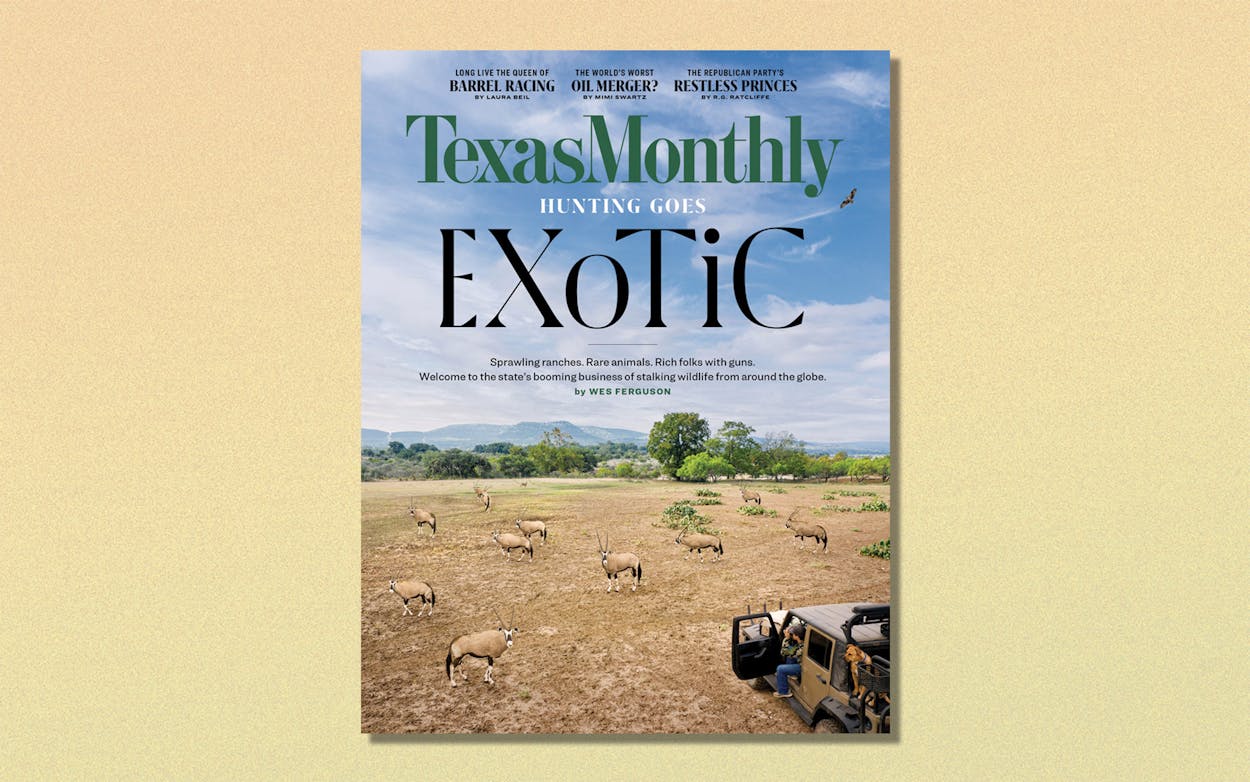 The February issue cover of Texas Monthly