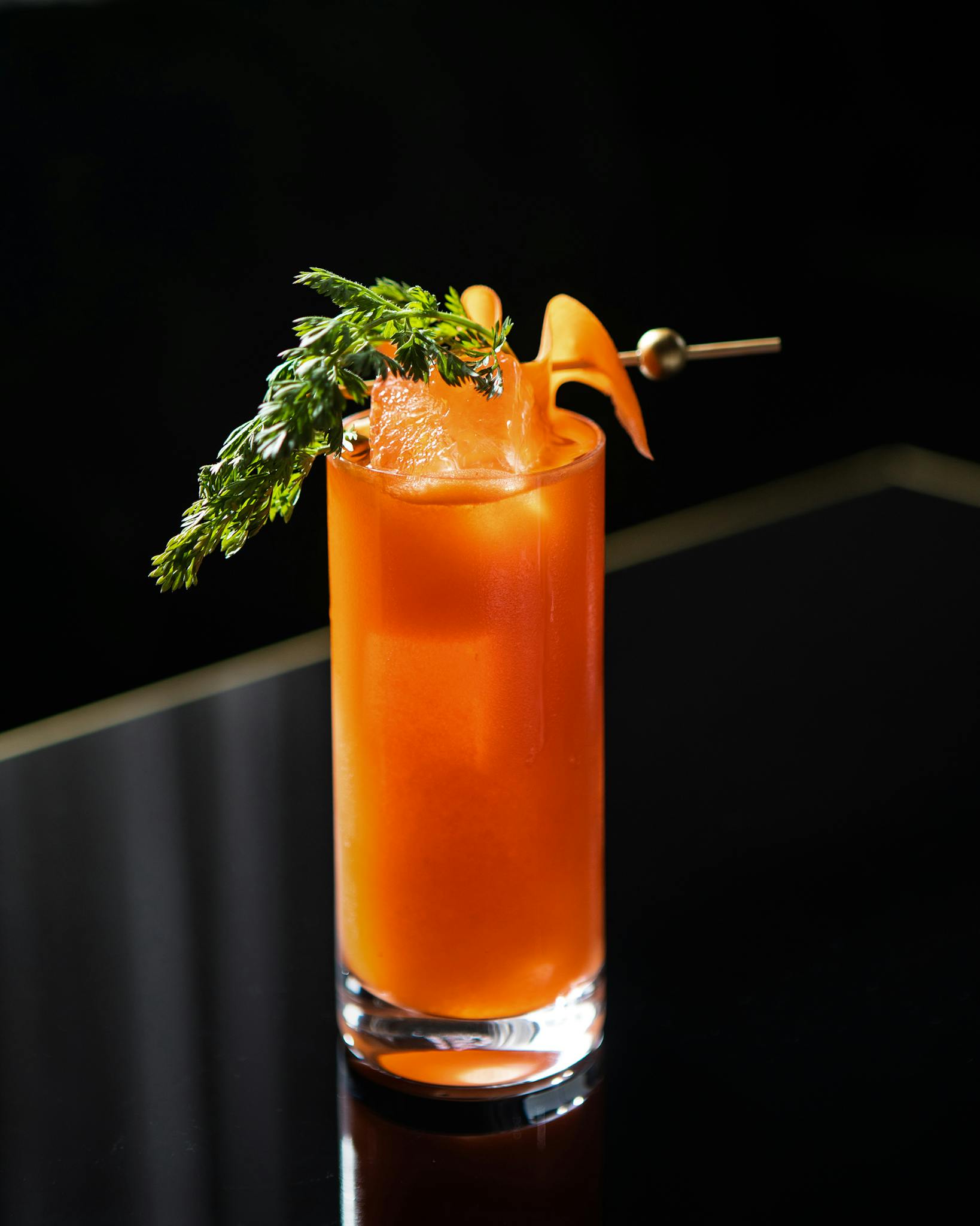 Inventive cocktails are garnished with herbs from the hotel’s new kitchen garden and served at the newly expanded bar.